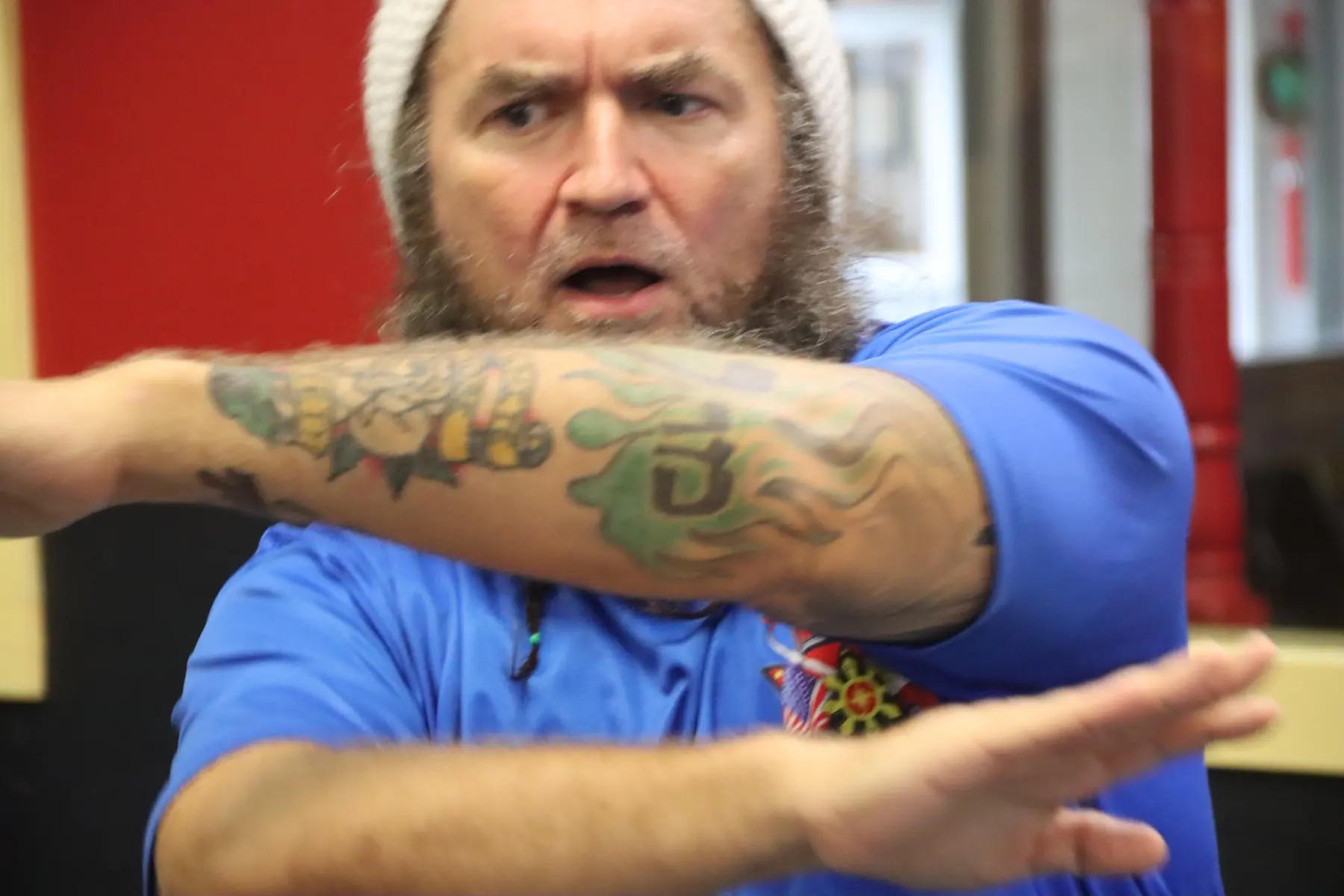 Dr. Micah Naziri demonstrating Kali hand flow